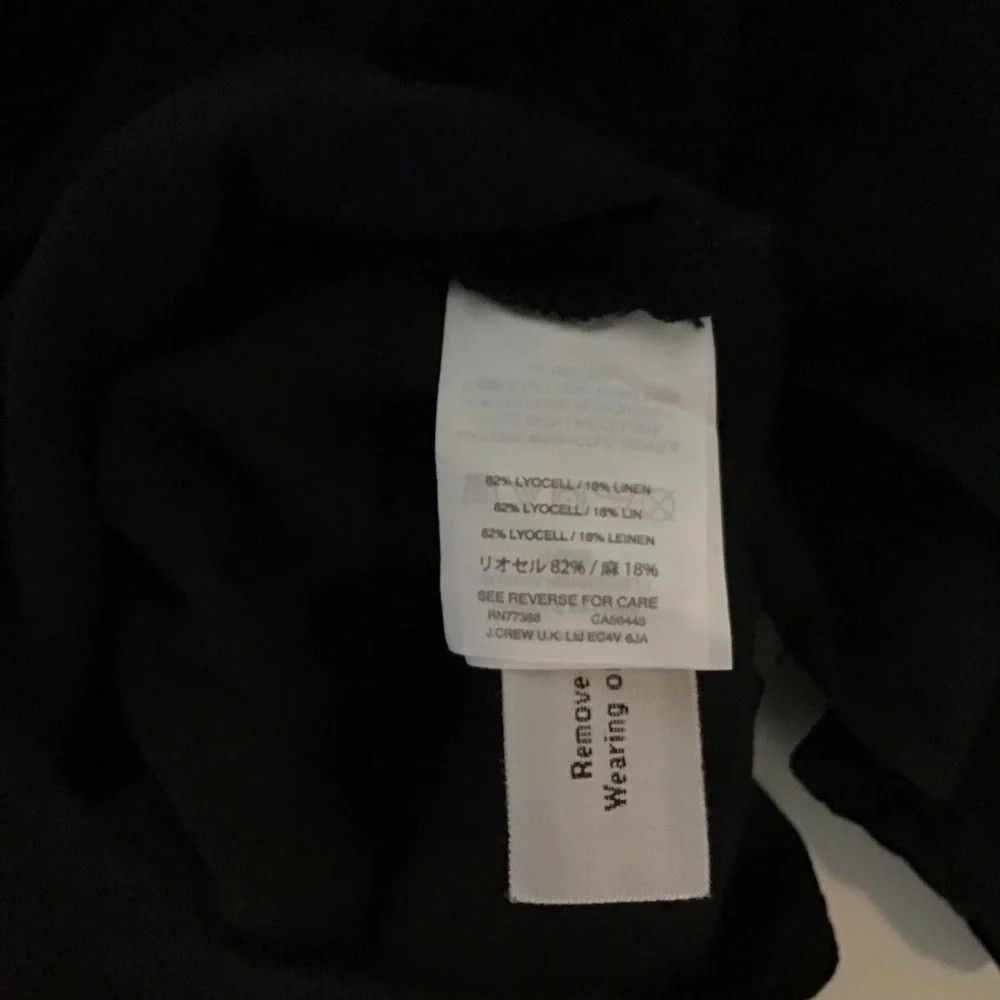 J. Crew Black V-Neck linen blend romper‎